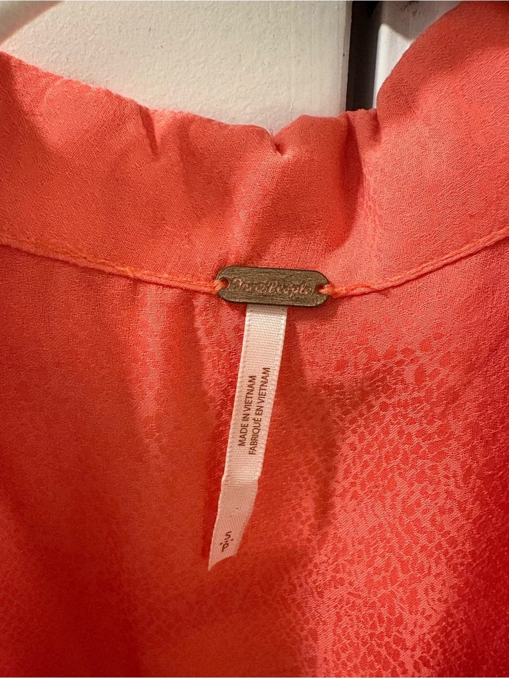 Free People Coral Asymmetrical Draped Wrap Dress